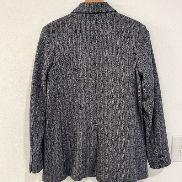 OLD NAVY gray herringbone oversized blazer size small NWT - Picture 2 of 12